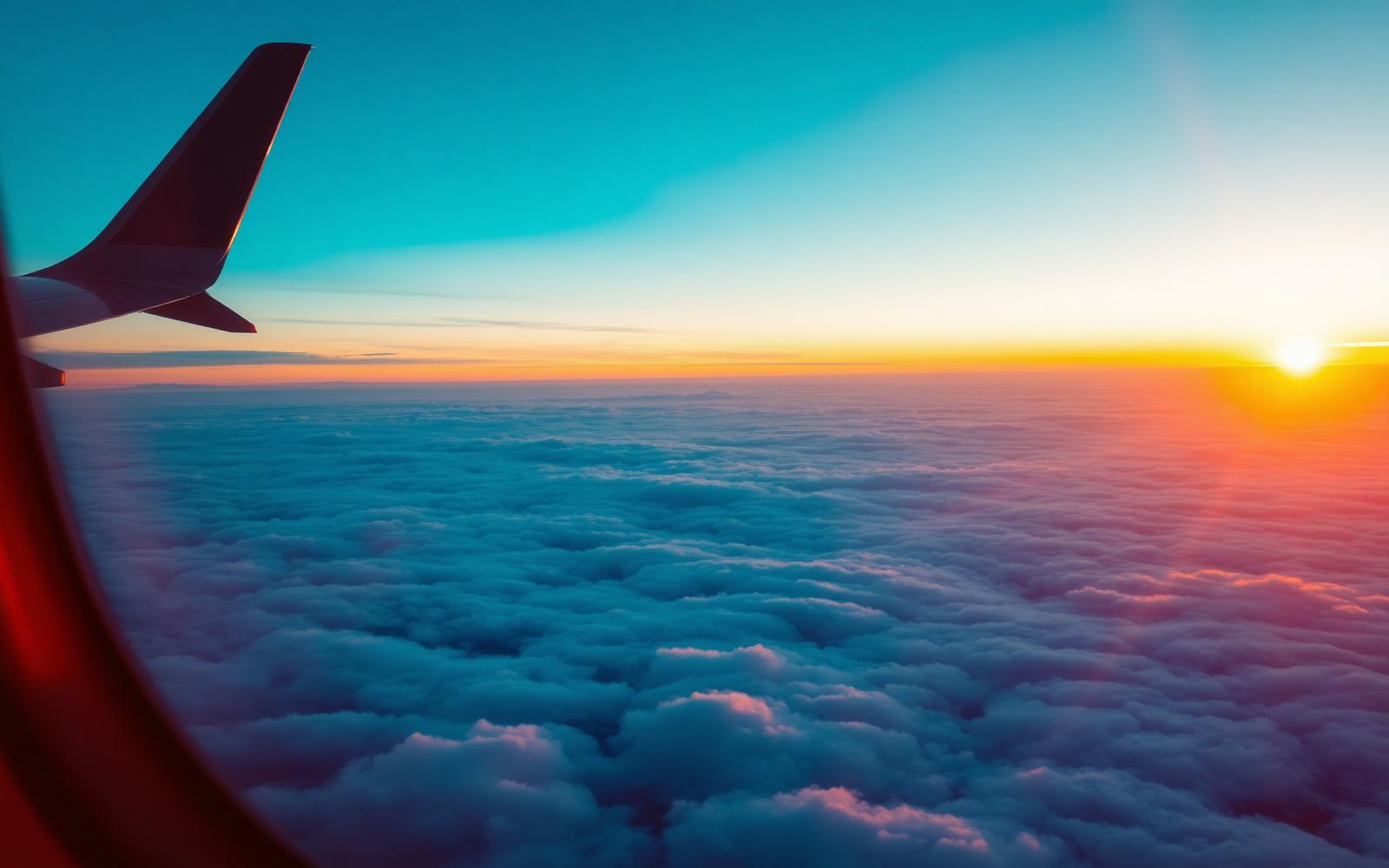 View from an airplane window